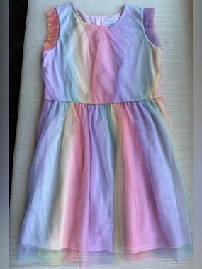 The Children’s Place Girls’ Pastel Rainbow Tulle Dress - Multicolor, size 16